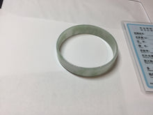 Load image into Gallery viewer, 51mm certified Type A 100% Natural light green thin style Jadeite jade bangle PJ129-0199
