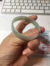 Load image into Gallery viewer, 51mm certified Type A 100% Natural light green thin style Jadeite jade bangle PJ129-0199
