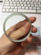 Load image into Gallery viewer, 51mm certified Type A 100% Natural light green thin style Jadeite jade bangle PJ129-0199
