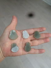 Load image into Gallery viewer, 100% Natural type A dark green/gray happy buddha jadeite Jade pendant necklace group BG8
