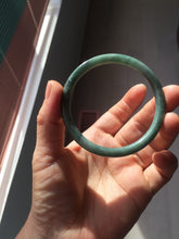Load image into Gallery viewer, 55mm Certified Type A 100% Natural light green/blue slim round cut Guatemala Jadeite bangle BS62-4636
