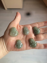 Load image into Gallery viewer, 100% Natural type A dark green/gray happy buddha jadeite Jade pendant necklace group BG8
