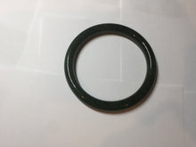 Load image into Gallery viewer, 60mm certified 100% Natural dark green/black round cut nephrite (碧玉)  bangle HN65-9156
