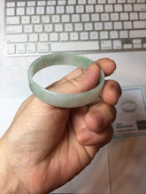 Load image into Gallery viewer, 51mm certified Type A 100% Natural light green thin style Jadeite jade bangle PJ129-0199
