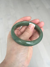 Load image into Gallery viewer, 56mm certified 100% natural Type A oliy dark green(油青) brown jadeite jade bangle BS101-4047
