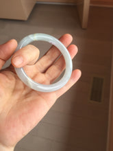Load image into Gallery viewer, 55mm certified 100% natural Type A light green purple white round cut jadeite jade bangle PA237-9872
