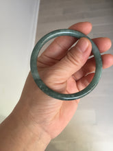 Load image into Gallery viewer, 55mm Certified Type A 100% Natural light green/blue slim round cut Guatemala Jadeite bangle BS62-4636
