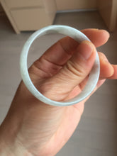 Load image into Gallery viewer, 51.8mm certified Type A 100% Natural light green clear white thin style Jadeite jade bangle PH47-9643
