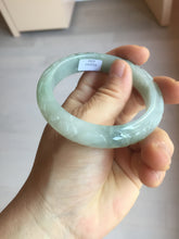 Load image into Gallery viewer, 55.5mm Certified Type A 100% Natural light green with carved Ancient Coin, Auspicious Cloud, and Lingzhi Jadeite Jade bangle PA75-6260
