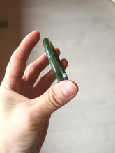 Load image into Gallery viewer, 60.3mm certified 100% Natural dark green/black round cut nephrite (碧玉)  bangle HN47-9151
