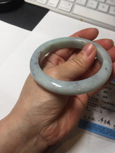 Load image into Gallery viewer, 57.5mm certified Type A 100% Natural light green/purple/black Jadeite Jade bangle BM102-5271
