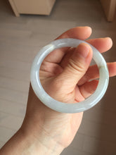 Load image into Gallery viewer, 55mm certified 100% natural Type A light green purple white round cut jadeite jade bangle PA237-9872
