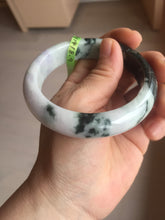 Load image into Gallery viewer, 57.8mm certified  100% natural light green/purple jadeite jade bangle F110-6206

