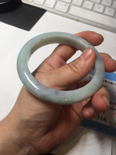 Load image into Gallery viewer, 57.5mm certified Type A 100% Natural light green/purple/black Jadeite Jade bangle BM102-5271
