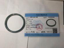 Load image into Gallery viewer, 61mm Certified Type A 100% Natural dark green/blue/gray Guatemala slim round cut Jadeite bangle PD175-2496
