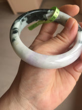 Load image into Gallery viewer, 57.8mm certified  100% natural light green/purple jadeite jade bangle F110-6206
