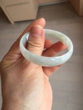Load image into Gallery viewer, 51.5mm certified Type A 100% Natural icy light green clear white thin style Jadeite jade bangle PH46-9636
