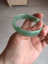 Load image into Gallery viewer, 52.5mm certified natural 100% natural Type A sunny green thin jadeite jade bangle E136-0937
