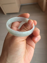 Load image into Gallery viewer, 51.5mm certified Type A 100% Natural icy light green clear white thin style Jadeite jade bangle PH46-9636
