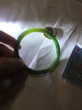 Load image into Gallery viewer, 60.3mm certified 100% Natural dark green/black round cut nephrite (碧玉)  bangle HN47-9151
