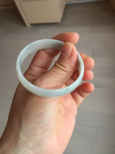 Load image into Gallery viewer, 51.5mm certified Type A 100% Natural icy light green clear white thin style Jadeite jade bangle PH46-9636
