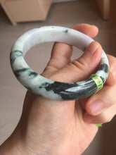 Load image into Gallery viewer, 57.8mm certified  100% natural light green/purple jadeite jade bangle F110-6206
