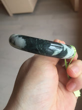 Load image into Gallery viewer, 57.8mm certified  100% natural light green/purple jadeite jade bangle F110-6206
