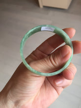 Load image into Gallery viewer, 52.5mm certified natural 100% natural Type A sunny green thin jadeite jade bangle E136-0937
