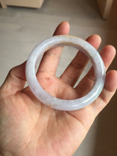 Load image into Gallery viewer, 58.5mm Certified 100% Natural type A icy watery green/light purple carved and golden-painted Jadeite Jade bangle PC72-(0855)
