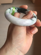 Load image into Gallery viewer, 57.8mm certified  100% natural light green/purple jadeite jade bangle F110-6206
