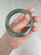 Load image into Gallery viewer, Shopify only. 54mm certified 100% natural Type A icy watery oliy dark green(油青) brown jadeite jade bangle BS103-4060
