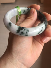 Load image into Gallery viewer, 57.8mm certified  100% natural light green/purple jadeite jade bangle F110-6206
