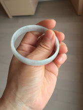 Load image into Gallery viewer, 51.5mm certified Type A 100% Natural icy light green clear white thin style Jadeite jade bangle PH45-9639
