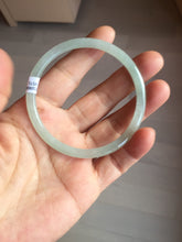 Load image into Gallery viewer, 57mm Certified Type A 100% Natural icy watery white/light green flat slim Jadeite Jade bangle BG222-8572
