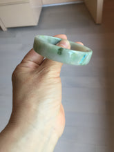 Load image into Gallery viewer, 51.7mm Certified type A 100% Natural sunny green dark green yellow purple with green flying flowers square Jadeite Jade bangle PA71-6940
