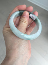 Load image into Gallery viewer, 54.6mm certified 100% natural oily dark green purple jadeite jade bangle pendnat set PA114-9119
