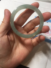 Load image into Gallery viewer, 47mm certified 100% natural type A icy watery oily dark green/gray(老油青) square style jadeite bangle PD27-5818
