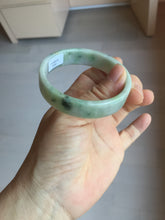 Load image into Gallery viewer, 51.7mm Certified type A 100% Natural sunny green dark green yellow purple with green flying flowers square Jadeite Jade bangle PA71-6940
