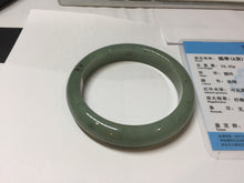 Load image into Gallery viewer, 57.1mm Certified Type A 100% Natural Oily Dark Green Gray Black(油青) Jadeite Jade Bangle PH262-7158
