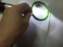 Load image into Gallery viewer, 60mm certified 100% Natural dark green/black round cut nephrite (碧玉) bangle HN68-0135
