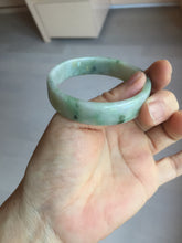 Load image into Gallery viewer, 51.7mm Certified type A 100% Natural sunny green dark green yellow purple with green flying flowers square Jadeite Jade bangle PA71-6940
