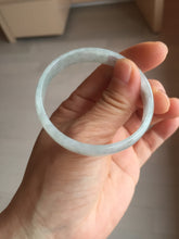 Load image into Gallery viewer, 51.5mm certified Type A 100% Natural icy light green clear white thin style Jadeite jade bangle PH43-9642
