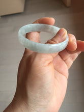 Load image into Gallery viewer, 51.5mm certified Type A 100% Natural icy light green clear white thin style Jadeite jade bangle PH43-9642
