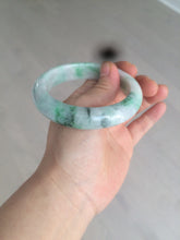 Load image into Gallery viewer, 57.6mm Certified 100% natural Type A sunny green/white jadeite jade bangle AX49-4131
