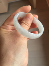 Load image into Gallery viewer, 51.5mm certified Type A 100% Natural icy light green clear white thin style Jadeite jade bangle PH42-9637
