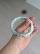 Load image into Gallery viewer, 57.6mm Certified 100% natural Type A sunny green/white jadeite jade bangle AX49-4131
