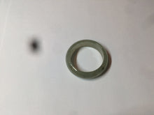 Load image into Gallery viewer, 22mm size12 3/4 100% natural type A icy watery light green/gray jadeite jade band ring AZ96
