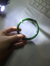 Load image into Gallery viewer, 61mm certified 100% Natural dark green/black nephrite (碧玉) bangle HN69-1573
