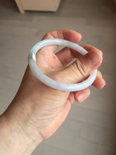 Load image into Gallery viewer, 56.8mm certified Type A 100% Natural light green/white/purple slim round cut Jadeite Jade bangle E135-3951
