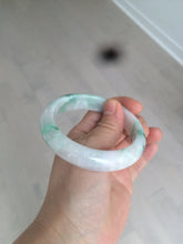 Load image into Gallery viewer, 56.4 mm certificated Type A 100% Natural sunny green/white/purple Jadeite Jade bangle S59-4130
